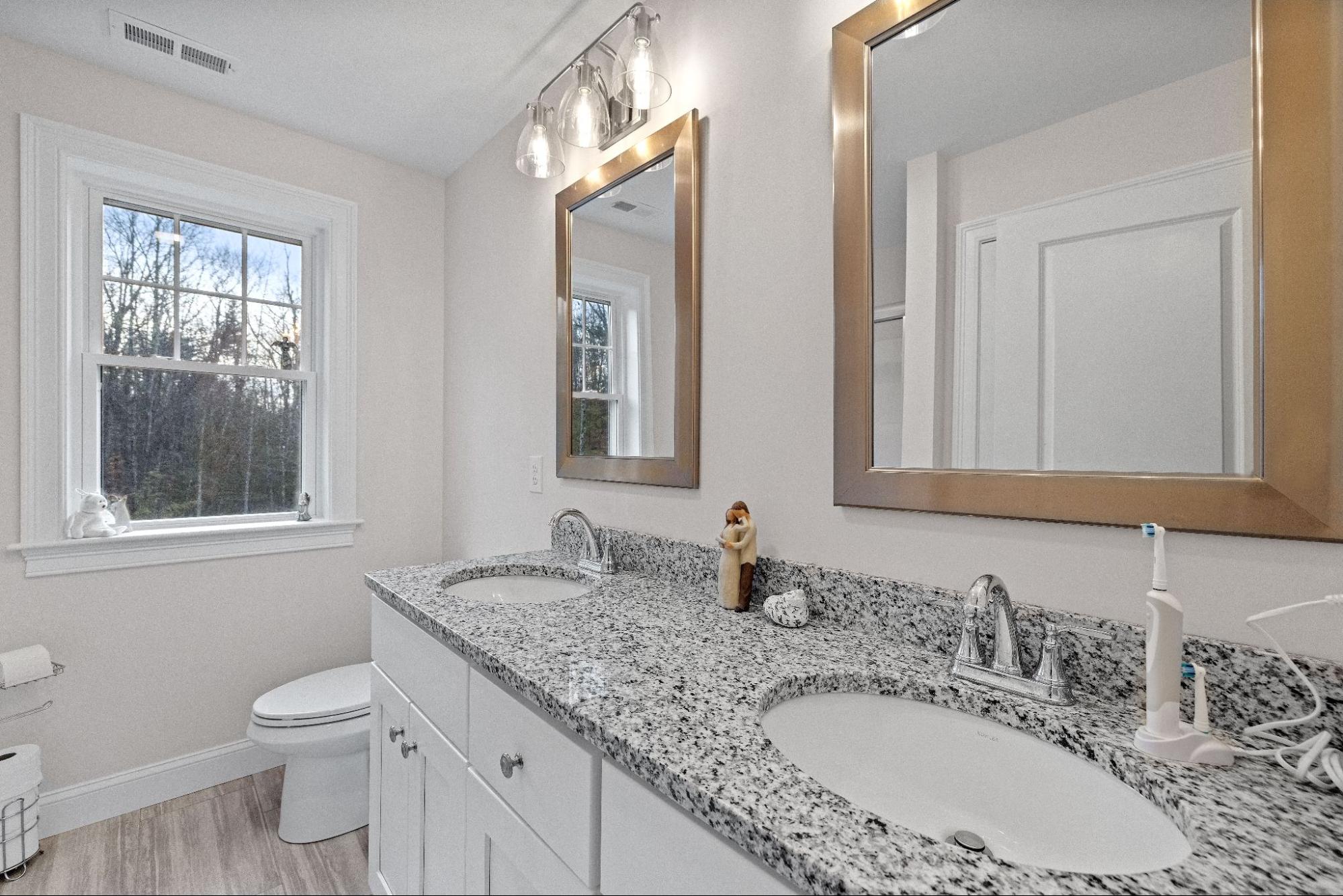 A modern bathroom.